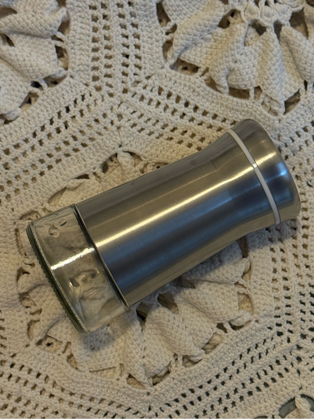 Glass and Stainless Steel Salt Shaker